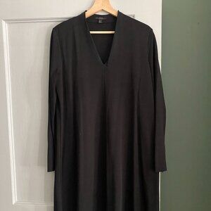 Drapey V Neck Little Black Dress